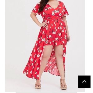 Torrid floral romper dress